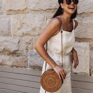 Studio Collection Hand woven in Bali Round Rattan Bag